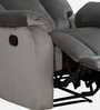 Levy Velvet Fabric 1 Seater Manual Recliner in Grey Colour