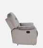 Levy Velvet Fabric 1 Seater Manual Recliner in Grey Colour