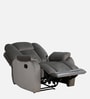 Levy Velvet Fabric 1 Seater Manual Recliner in Grey Colour