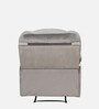 Levy Velvet Fabric 1 Seater Manual Recliner in Grey Colour