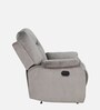 Levy Velvet Fabric 1 Seater Manual Recliner in Grey Colour