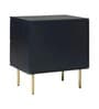 Lexon Solid Wood Bedside Table In Black Finish
