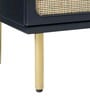 Lexon Solid Wood Bedside Table In Black Finish