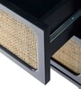 Lexon Solid Wood Bedside Table In Black Finish