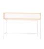 Lexus Console Table In Albert Maple With White Steel Base Finish