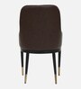 Leya Arm Chair In Brown Leatherette With Black Powder Coated Base