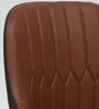Leya Arm Chair In Brown Leatherette With Black Powder Coated Base