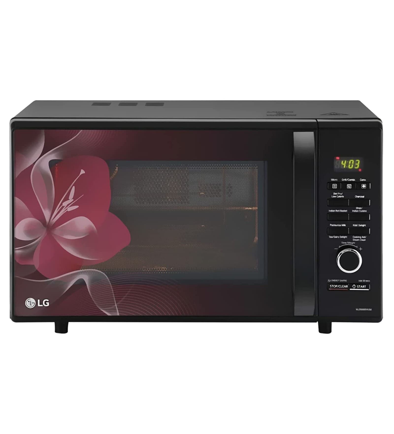 Buy LG 28 L Charcoal Convection Microwave Oven (MJ2886BWUM, Floral