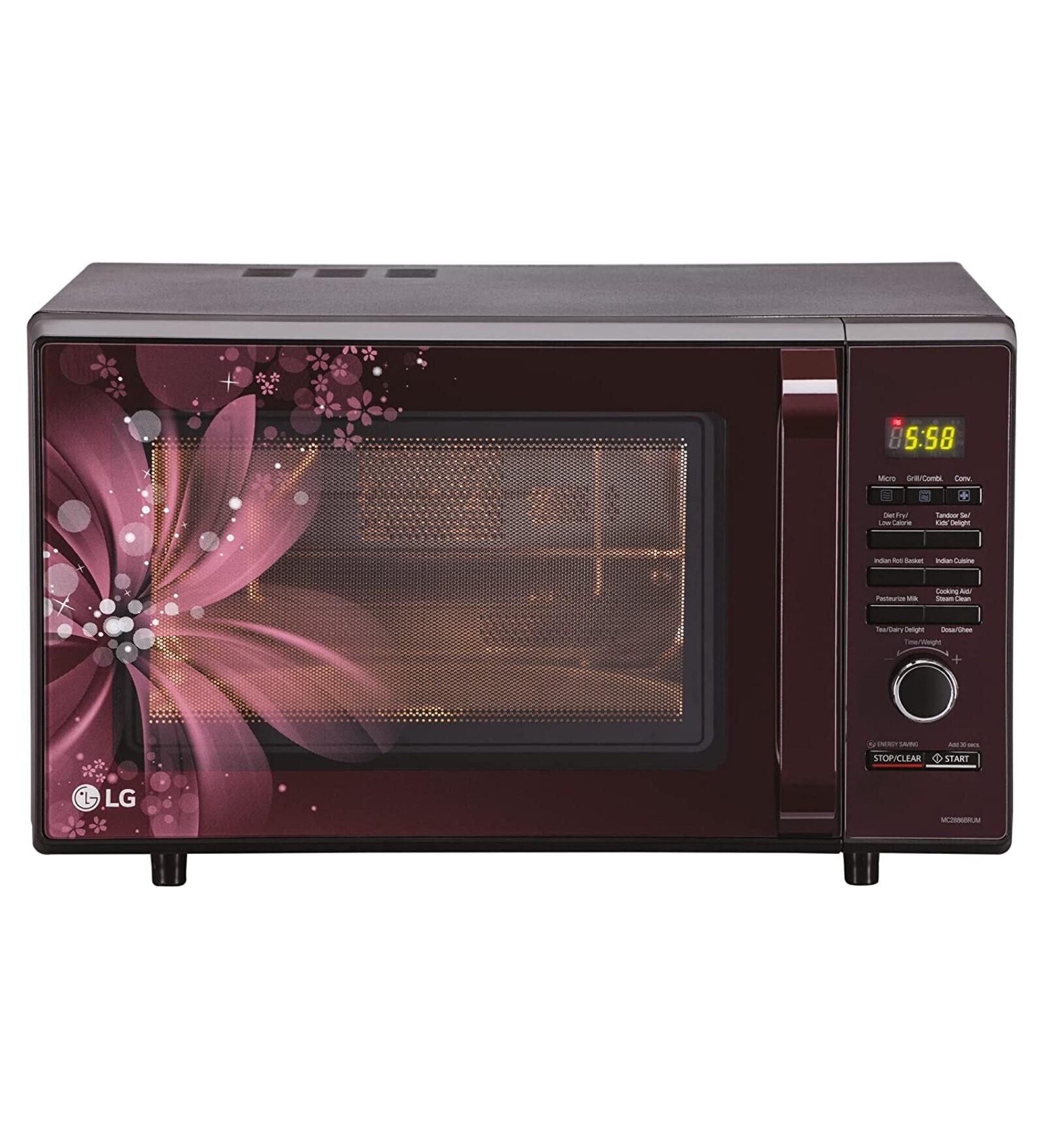 LG 28 L Convection Microwave Oven (MC2886BRUM, Black)