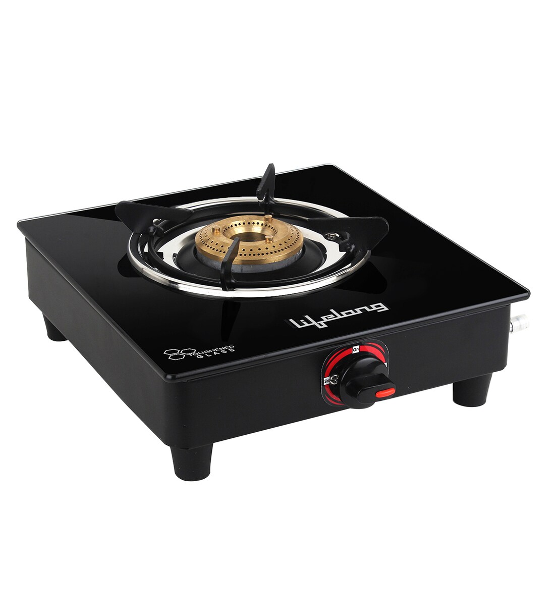 Buy Lifelong LLGS201 Open Single Burner Glass Gas Stove in Black Colour