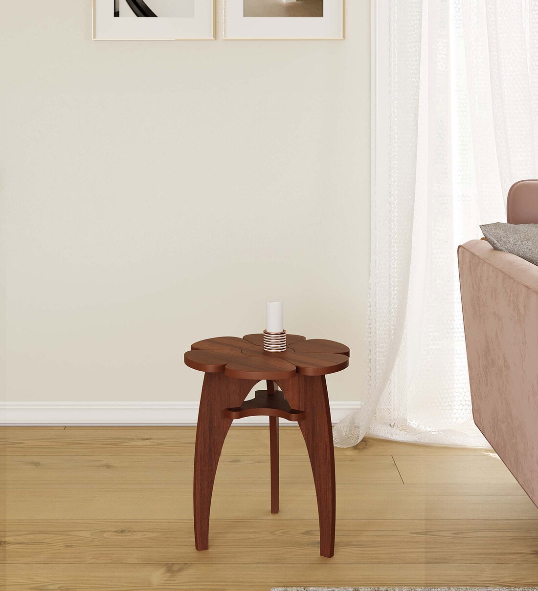 Buy Lilly End Table In Walnut Colour at 17% OFF by RayTrees | Pepperfry