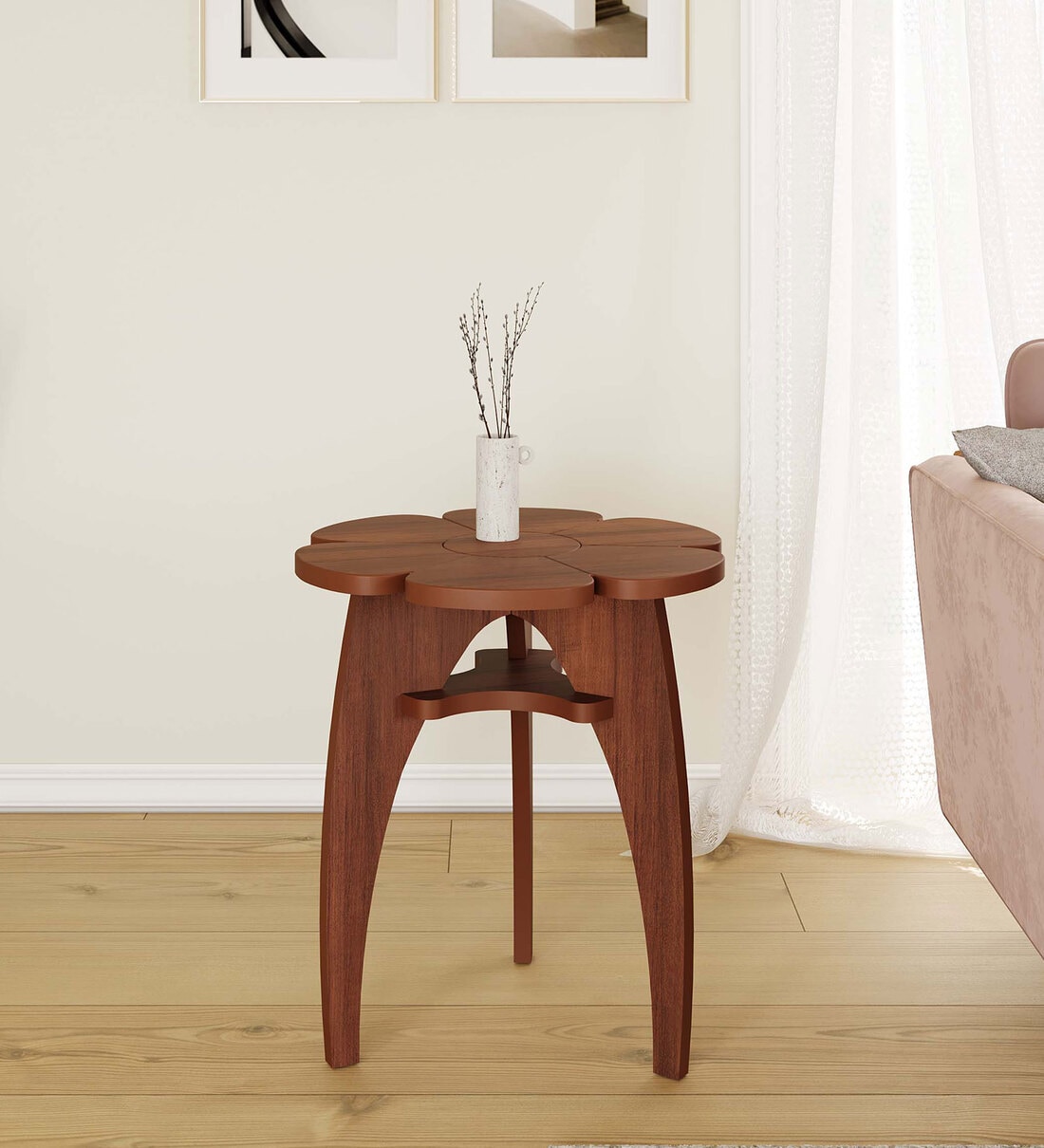 Buy Lilly End Table In Walnut Colour at 17% OFF by RayTrees | Pepperfry