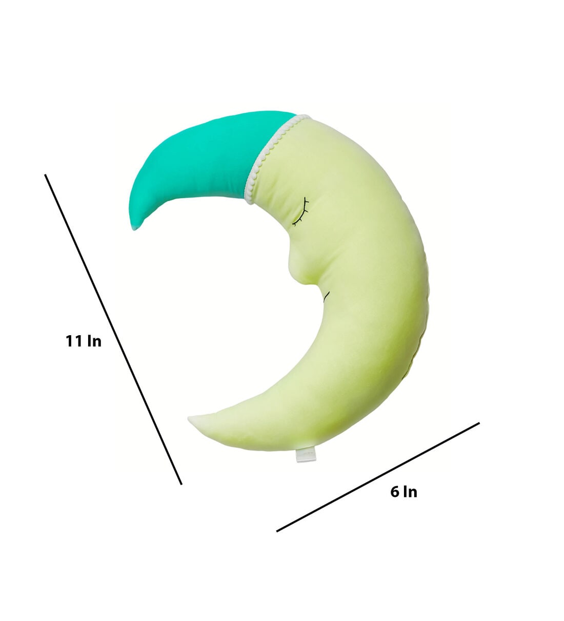 Buy Lime Moon Shaped Cushion by Monkinz Online Shaped Pillows Kids