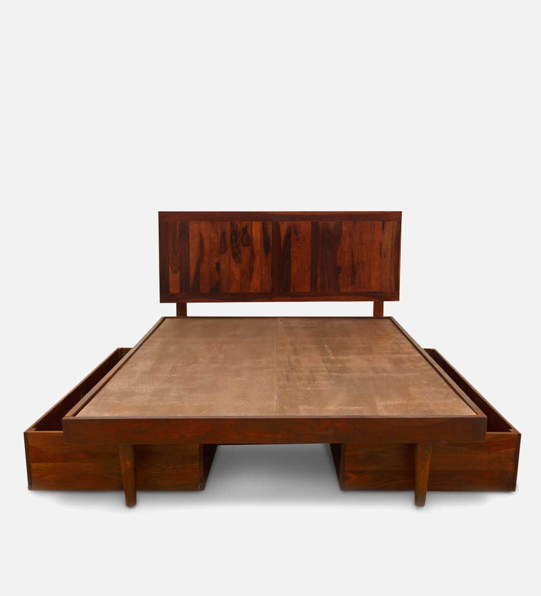 Buy Line King Size Bed With Drawer Storage In Honey Finish By Sleepx