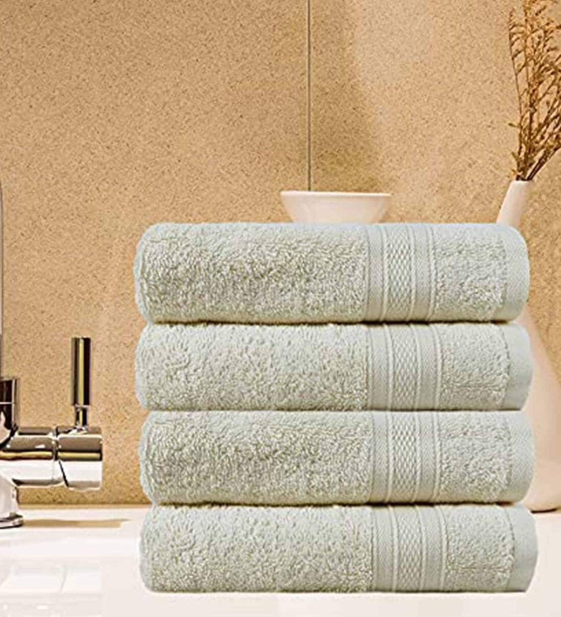 Buy Beige Solid 500 GSM Cotton Hand Towels (Set of 4) by Trident at 35