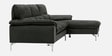 Libby Velvet LHS Sectional Sofa in Grey Colour