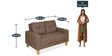 Liliana Fabric 2 Seater Sofa in Brown Colour