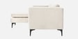 Lima Velvet RHS Sectional Sofa In Beige Colour