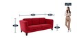 Limo 3 Seater Sofa In Blood Maroon Colour