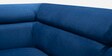 Linora Velvet Corner Sofa in Sapphire Blue Colour