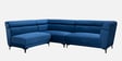 Linora Velvet Corner Sofa in Sapphire Blue Colour