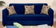 Lipu Fabric 3 Seater Sofa in Royal Blue Colour