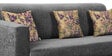 Lipu Fabric 3 Seater Sofa in Charcoal Grey Colour