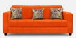 Lipu Fabric 3 Seater Sofa in Vivid Orange Colour
