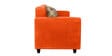 Lipu Fabric 3 Seater Sofa in Vivid Orange Colour