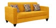 Lipu Fabric 3 Seater Sofa in Bold Yellow Colour