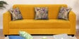 Lipu Fabric 3 Seater Sofa in Bold Yellow Colour