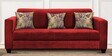 Lipu Fabric 3 Seater Sofa in Blood Maroon Colour