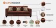 Lipu Fabric 3 Seater Sofa in Blood Maroon Colour