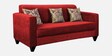 Lipu Fabric 3 Seater Sofa in Blood Maroon Colour