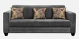 Lipu Fabric 3 Seater Sofa in Charcoal Grey Colour