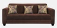 Lipu Fabric 3 Seater Sofa In Cara Brown Colour