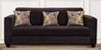 Lipu Fabric 3 Seater Sofa In Cara Brown Colour