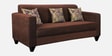 Lipu Fabric 3 Seater Sofa In Cara Brown Colour