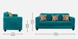 Lipu Fabric 3 Seater Sofa in Sea Green Colour