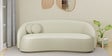Litchi 3 Seater Curve Sofa In Cream Beige Color