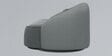Litchi 3 Seater Curve Sofa In Grey Color