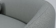 Litchi 3 Seater Curve Sofa In Grey Color