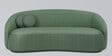 Litchi 3 Seater Curve Sofa In Mint Green