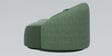 Litchi 3 Seater Curve Sofa In Mint Green