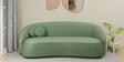 Litchi 3 Seater Curve Sofa In Mint Green