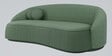 Litchi 3 Seater Curve Sofa In Mint Green