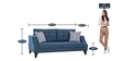 Liverpool 3 Seater Sofa in Blue Colour