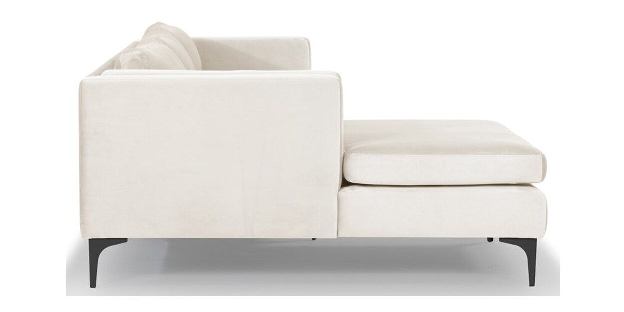 Buy Lima Fabric RHS Sectional Sofa in Beige Colour by Adorn Homez