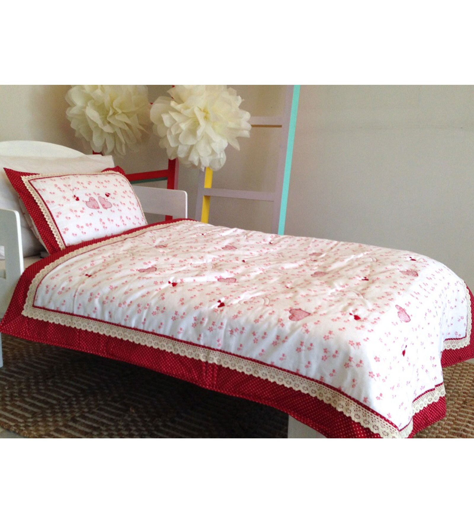 Buy Li'l Miss Red Baby Quilt Set by Raw Kottage at 2 OFF by Raw