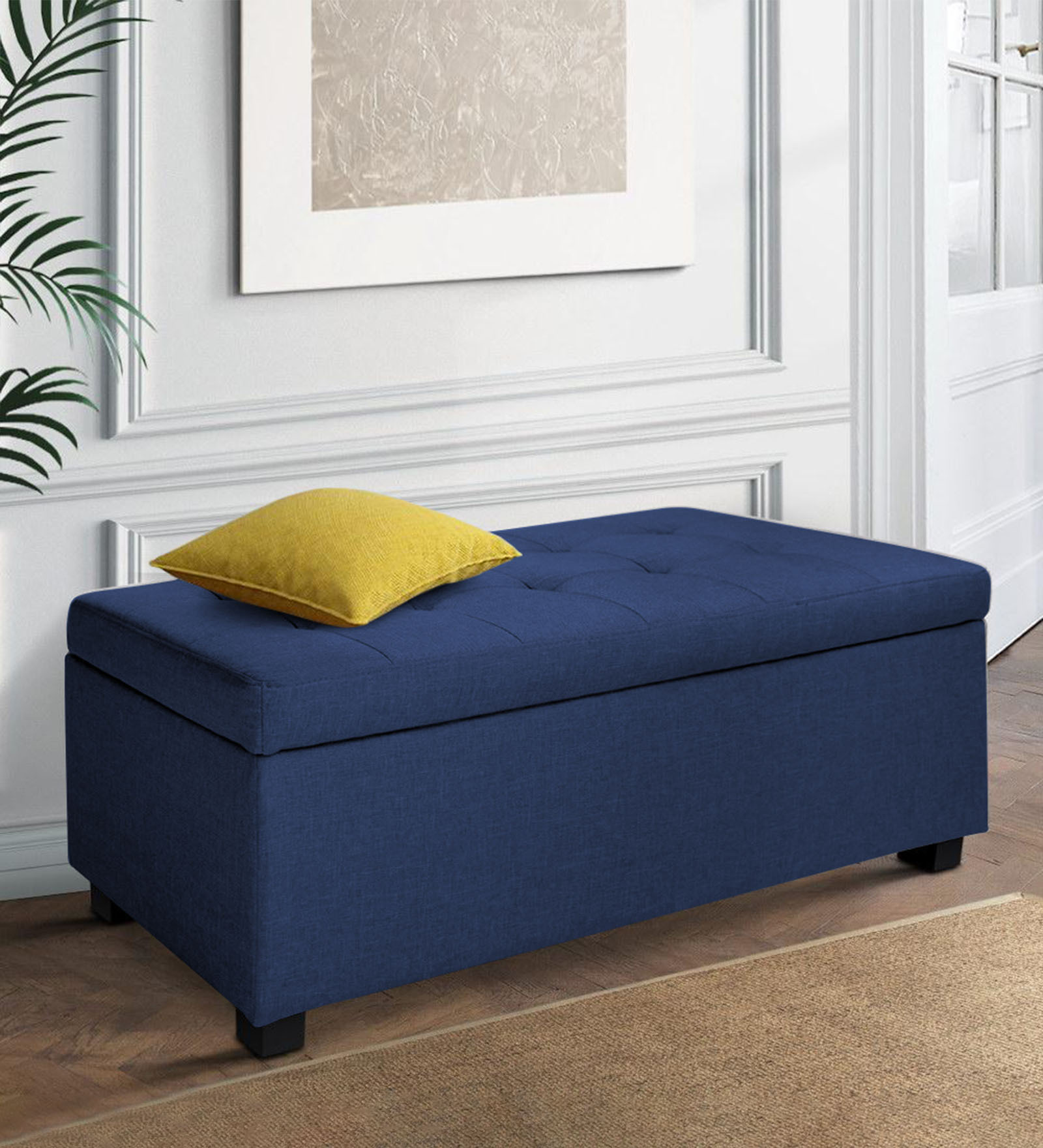 Liam Bench In Blue Colour With Storage